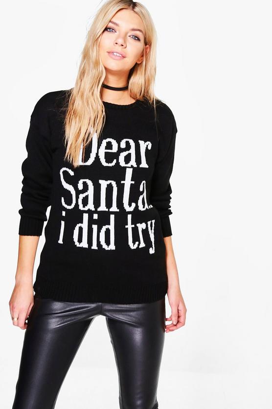 Tilly Dear Santa...I Did Try Christmas Jumper